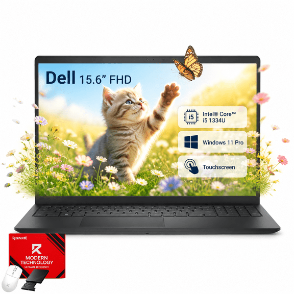 Dell LDC15250 15.6 inch FHD Touchscreen Laptop, Intel Core i5 1334U, 8GB RAM, 512GB SSD, Office 365 for the web, Copilot AI, Windows 11 Home, with Accessories