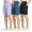 Set 4, variant on 3 Pack: Womens Cotton French Terry 9" Bermuda Short Pockets-Casual Lounge Athletic (Available in Plus)