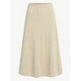 thumbnail image 6 of Time and Tru Women's Faux Suede Midi Skirt, 31" Length, Sizes 0-18, 6 of 6