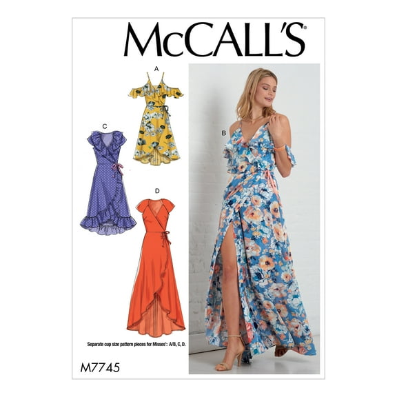 McCall's Sewing Pattern Misses' Dresses-14-16-18-20-22