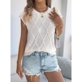 thumbnail image 6 of Women Round Neck Sweater Vest Sleeveless Summer Casual Shirts Knit Tank Top Color L, 6 of 9