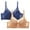 Blue, variant on SBYOJLPB Plus Size Everyday Bras 2PC Women Leopard-Print Front Buckles Underwear No Steel Close Bra Black 36D