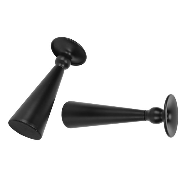 Black Candle Holder, Smoothing 2Pcs Exquisite Texture Pillar Candle Holder Retro Style For Home ANGGREK Pillar Candle Holder