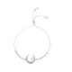 thumbnail image 1 of Oro plateado colorido Star Moon pulsera llena de pétalos Star Moon Rhinestone pulsera de ajuste Zirconia pulseras para las mujeres, 1 of 5