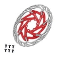 thumbnail image 4 of Rotor de freno de disco de bicicleta de 160 mm, componente premium hueco, repuesto de rotor de freno de bicicleta Rojo, 4 of 9