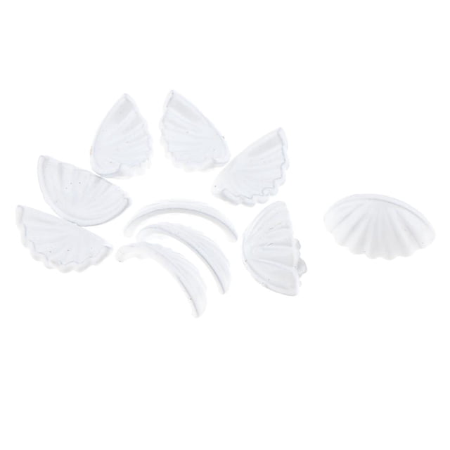 10 pomos de puerta de plástico a escala 1:6 para casa de muñecas, miniaturas, juguetes de simulación Blanco