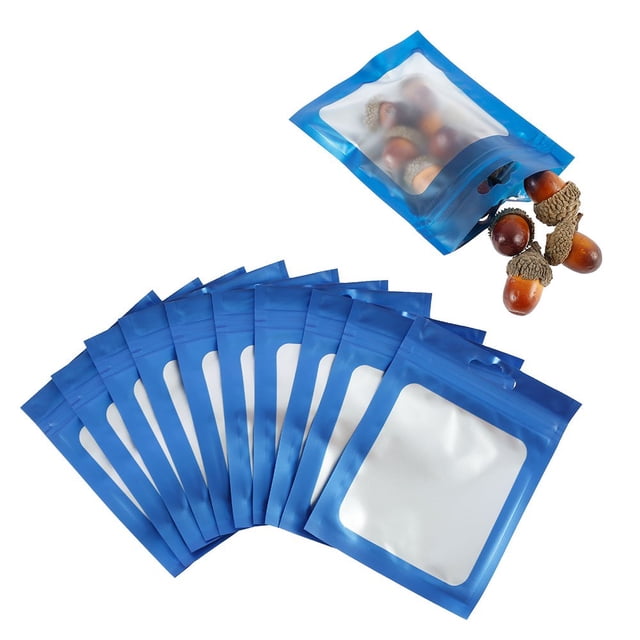150Pcs Resealable Smell Proof Bags Foil Bags Flat Clear Food Storage Bags Pouch Aluminum Foil Bags Plastic Packaging Foil Bags (3.5 X 4.7 In)