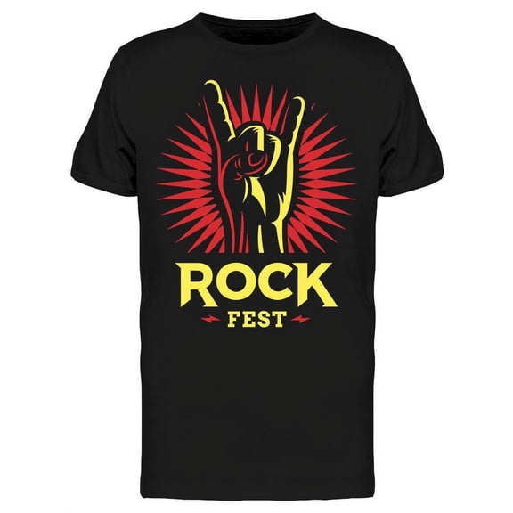 Smartprints Mens Graphic Tee - Rock Fest Graphic - Regular Fit 100% Cotton