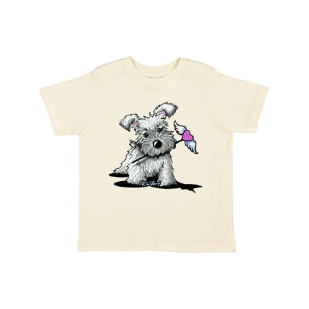

Inktastic Schnauzer with Heart Gift Toddler Boy or Toddler Girl T-Shirt