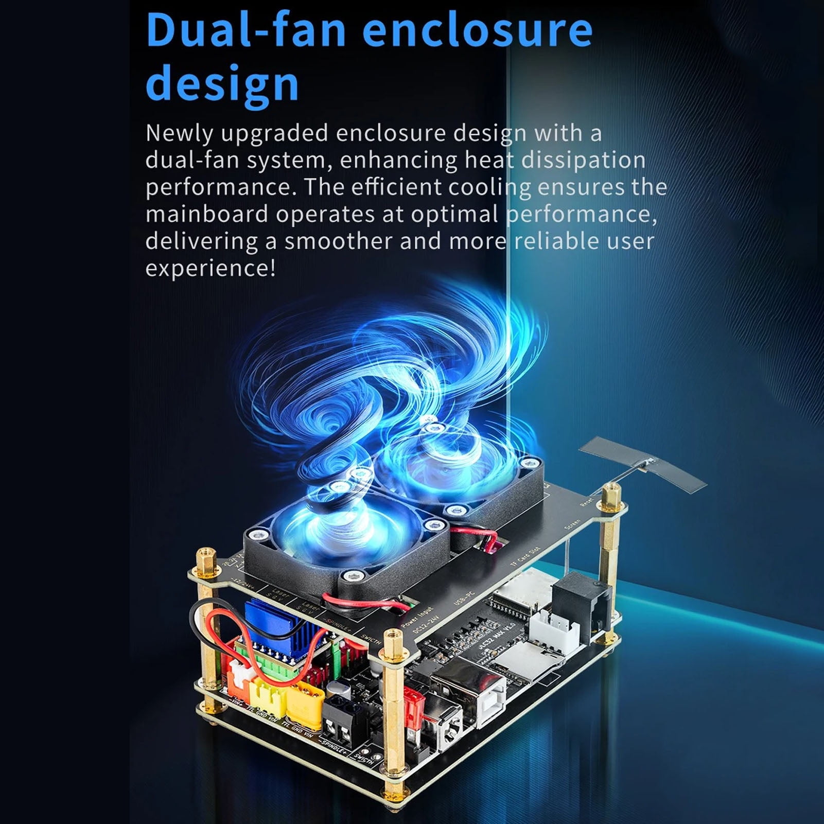 YAHHU CNC Router Machine Control Board DC12V-24V 10A 4 Axes MKS DLC32 Maximum Controller Board Kit With 3.5in Capacitive Touch Screen 4 A4988 Stepper Motor Drivers Engraving Upgraded Mainboard