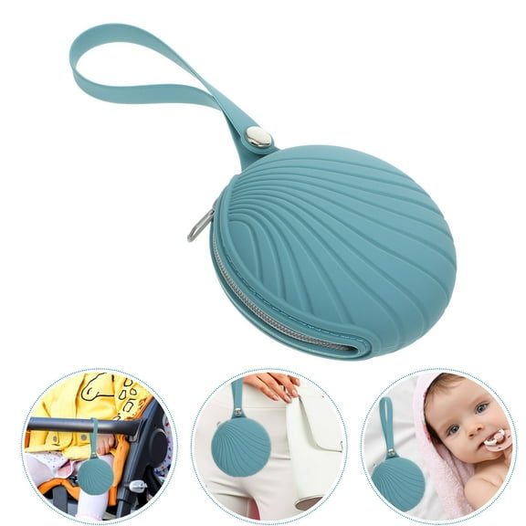 WHAMVOX Portable Pacifier Case Multi-use Silicone Bag for Pacifier Lovely Design Pacifier Holder