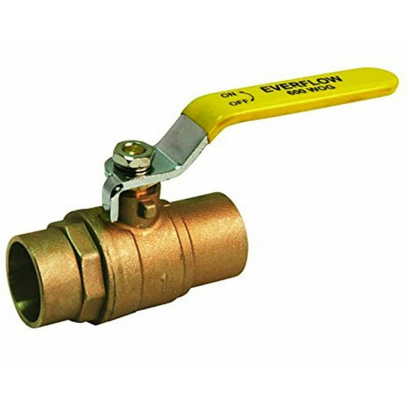 Midline Valve 600C002-NL Lead Free Full Port Forged Brass Ball Valve with Solder Cups, 2"