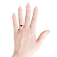 thumbnail image 4 of ANGARA Natural 1.25 ct Ruby Engagement Ring with Trio Diamond Accents in 14K Rose Gold for Women (Size-8x6mm) | July Birthstone, Anniversary, Jewelry Gift for Women | Natural Ruby Ring, 4 of 9