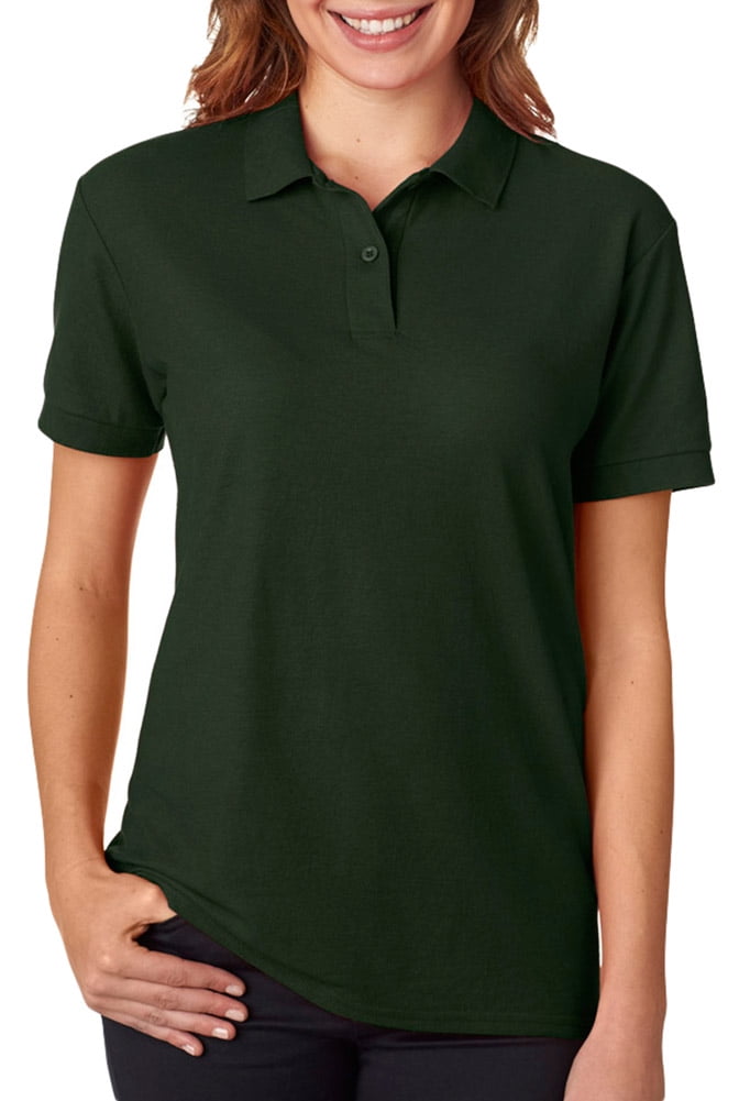 forest green polo shirt womens
