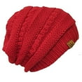 thumbnail image 2 of ALLYDREW Thick Knitted Winter Infinity Circle Scarf and Slouchy Beanie Set, Red, 2 of 4
