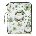 thumbnail image 2 of Haosy Accordion File Organizer Zipper Binder 500 Sheet 6-Tab Expanding File Folder Multi-Pocket 1.2 Inch 3 Ring Green Gnomes and Clover, 2 of 7