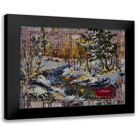Chodyukov, Aleksander 14x12 Black Modern Framed Museum Art Print Titled - Winter Mood II