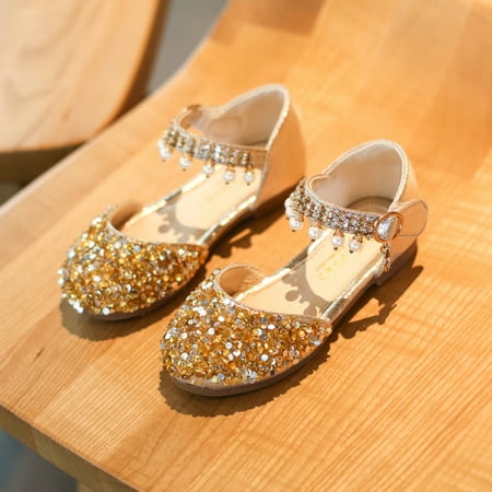 

Yohome Toddler Kids Baby Girls Pearl Crystal Sequins Party Princess Shoes Sandals