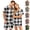 Black, variant on HAJWOH Classic Professional Plaid Pajamas for Men Set Short Sleeve Button Down Lightweight Lounge Set