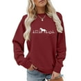 thumbnail image 4 of Sweaters For Women Horse Heartbeat Graphic Hoodless Sweatshirt Long Sleeve Crew Neck Pullover Tops Soft Breathable Fabric For Horse Lover Casual Daily Wear M Womens Sweaters, 4 of 5