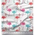 thumbnail image 3 of Soimoi Rayon Fabric Flamingo Bird Printed Craft Fabric by The Yard 42 Inch Wide, 3 of 3