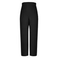 thumbnail image 4 of Stephy Women's New Thin Elastic Loose Large Size Korean Version of Everything Long Trousers Casual Trousers Haren, Black, L, 4 of 8