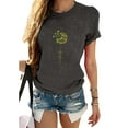 thumbnail image 1 of Daeful Hauts T-Shirts Imprimé Pissenlit Manches Courtes Coupe Décontractée Col Rond Gris Foncé 2TG, 1 of 2