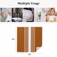 thumbnail image 4 of Burnt Orange White Stripe Cloth Napkins, Modern Rustic Vertical Striped Washable and Reusable Dinner Napkins Set of 4, Table Napkin for Kitchen Party Birthday Wedding Hotel Housewarming 20"x20", 4 of 8