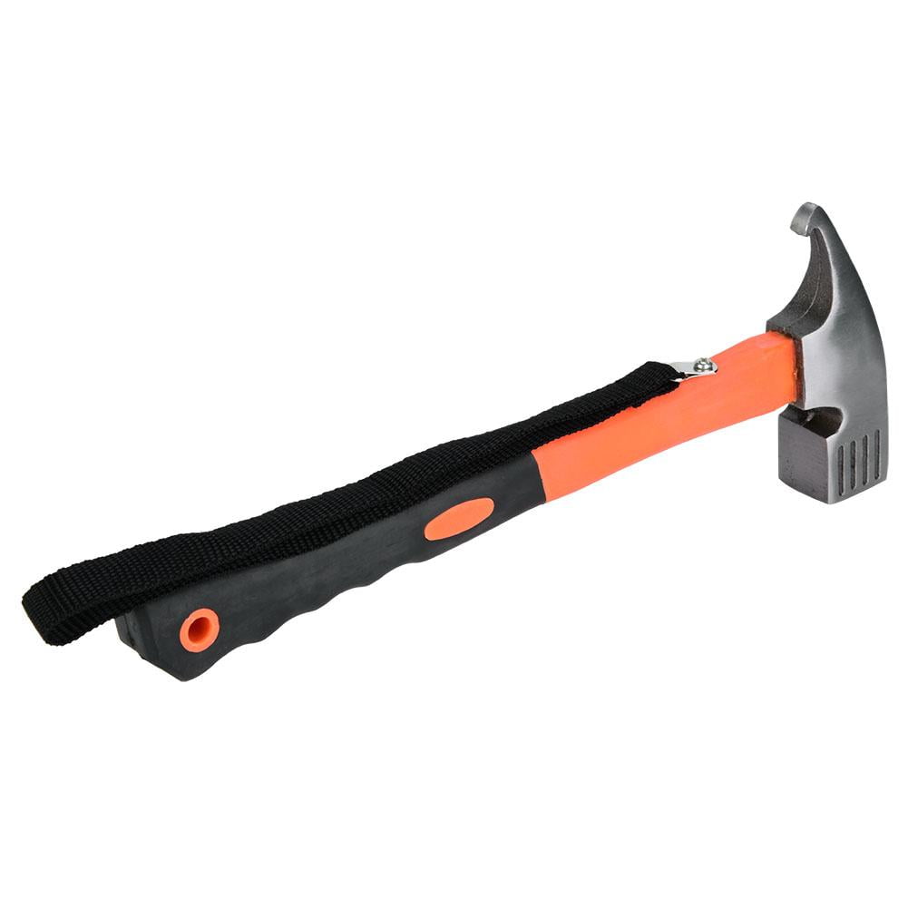 Peahefy Nail Puller Hammer, Steel Hammer, Outdoor Camping Framing Hammer High Strength Head