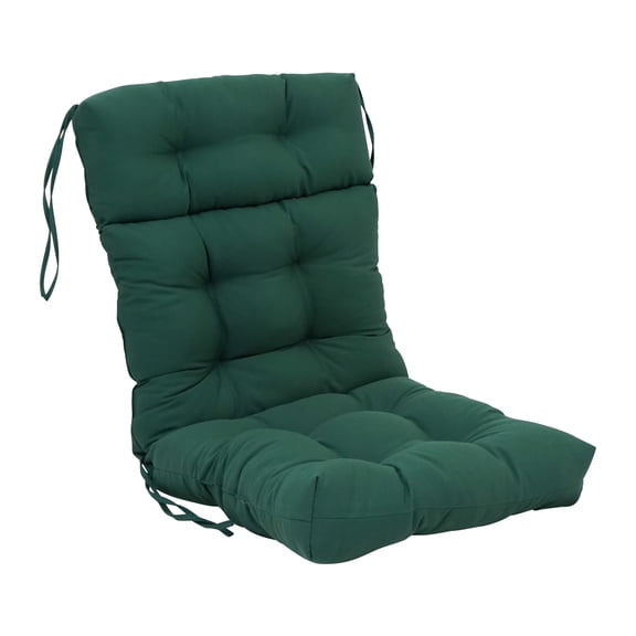 20-inch by 42-inch Solid Twill Tufted Chair Cushion Green-Color
