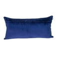 thumbnail image 3 of Quilted Velvet Blue Lumbar Throw Pillow, 3 of 5