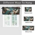 thumbnail image 6 of Peacock Curtain Valances for Kitchen Windows Retro Animal Green Garden Scenery Asian Art Privacy Decorative Rod Pocket Short Window Valance Curtains 54 by 18 in, 1 Panel, 6 of 6
