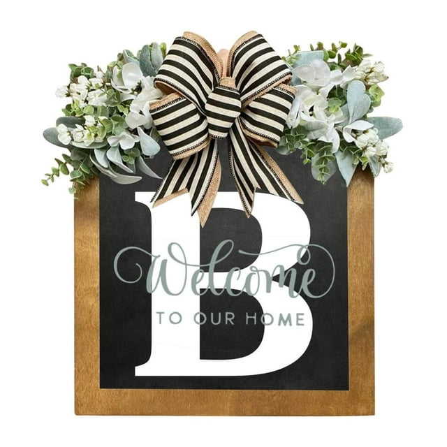 Last Name Front Door Wreath Front Door Porch Decoration for for Home Blessings Spring Parties