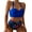 Blue, variant on Cheers US Women Two Piece High Waisted Bikini Set Swimsuits Push Up Halter Tummy Control Bottoms Bathing Suits