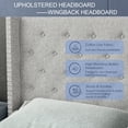 thumbnail image 5 of Nathaniel Home, Queen Bed Frames Upgrade, Linen Upholstered Platform Bed, Diamond Beds Frame for Bedroom, with Fabric Button Tufted Headboard, Gray, 5 of 9