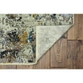 thumbnail image 3 of 7' Silver Machine Woven Shrank Abstract Design Indoor Runner Rug, 3 of 6