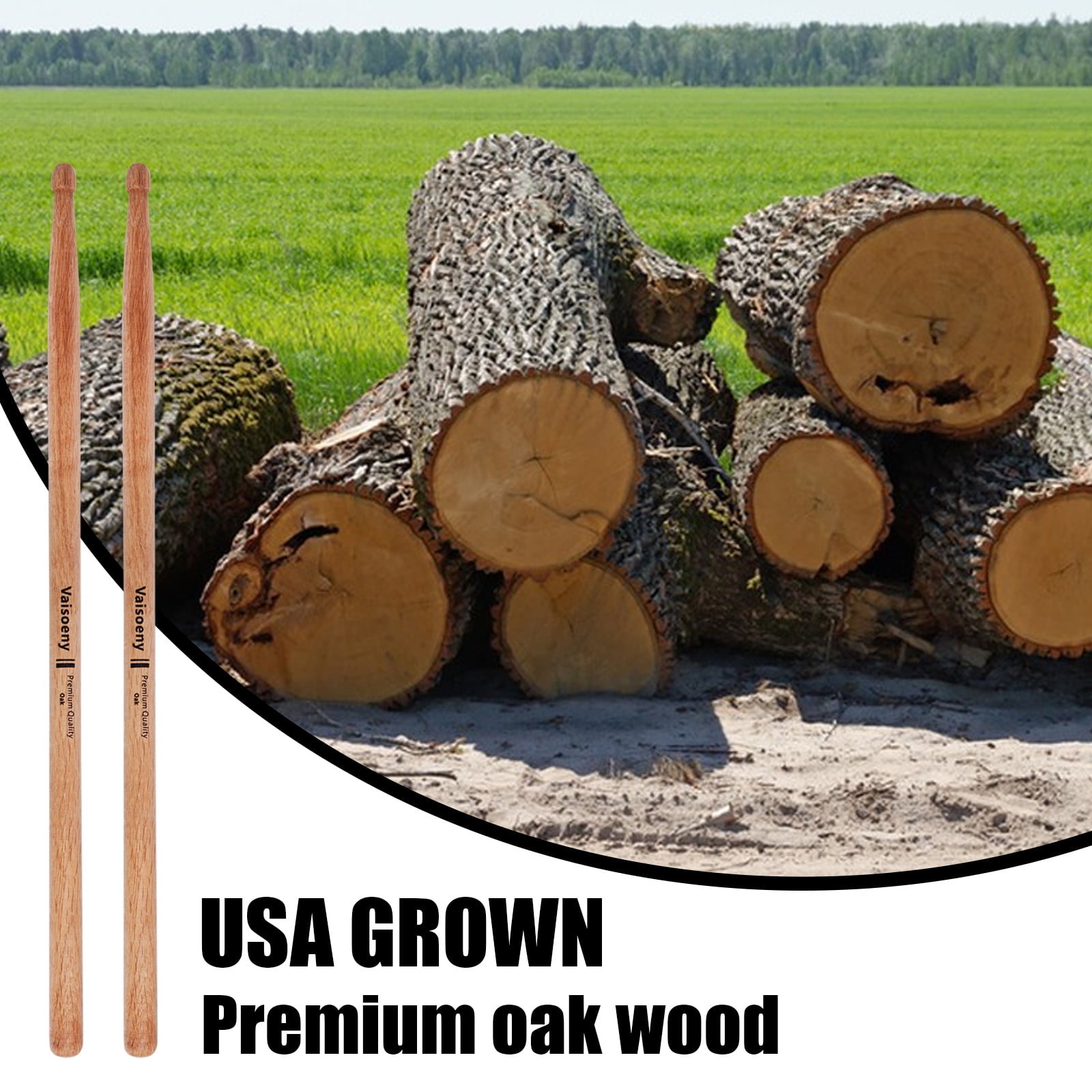 Vaisoeny Drum Sticks,7A Drum Sticks for Adults,12 Pairs Classic Oak Wood Drumsticks for Kids , Professional Musical Instrument Percussion Accessories