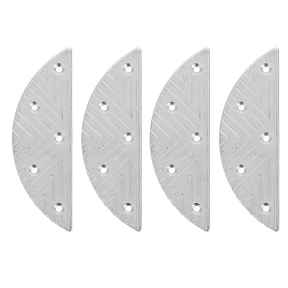 2 Pairs Iron Heel Repair Pads for Men's Shoes Replacement Silver Protective Guard Plates for Boots