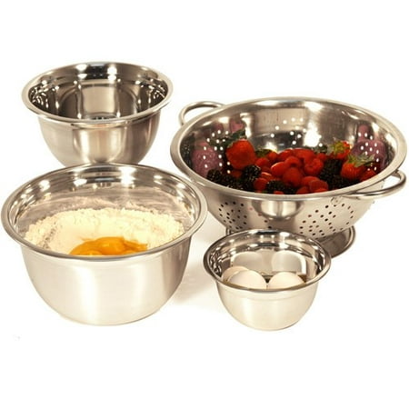 Heuck 4-Piece Stainless Steel Mixing Bowl and Strainer
