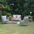 thumbnail image 3 of Caterina Teak Outdoor Coffee Table, Weathered Gray, 3 of 7