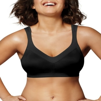 Playtex 18 Hour 4159 Active Breathable Comfort Wirefree Bra Black 42C Women's