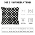 thumbnail image 5 of HENGT  Black and White Polka Dot Throw Pillow Cover Decorative Soft Square Cushion Case Fall Autumn Winter Christmas Home Decor Sofa Standard Size Accent Pillowcase Sham, 5 of 5
