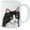 Black White Tuxedo Cat Vector Portrait, variant on MUGBREW Orange Tabby Kitten Cat Ceramic Coffee Mug Tea Cup, 11 OZ
