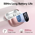 thumbnail image 2 of Wireless Earbuds, Bluetooth Headphones 5.4, Bass Boost 85%, 50Hrs Playtime Bluetooth Earbuds with 4 ENC Call Noise Cancelling Mics, IP7 Waterproof Sports Ear buds for Android iOS Pink, 2 of 6