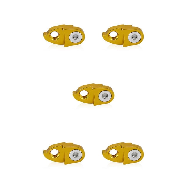 Youkk Bicycle Rear Derailleur Hanger Mountain Extender Precision Tail Hook Hardware Maintenance Supplies Replacement Parts Gold 5Set