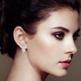 thumbnail image 6 of 10K White Gold 1/3 cttw Princess-cut Diamond Double Triangle Composite Stud Earrings (H-I Color, SI1-SI2 Clarity), 6 of 7