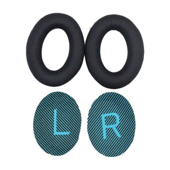 VONKY Ear Pads Cushions Noise Cancelling Accessories Ellipse Breathable Headphone Cover Replacement for Bose QC25 QC35 Headphones Black blue