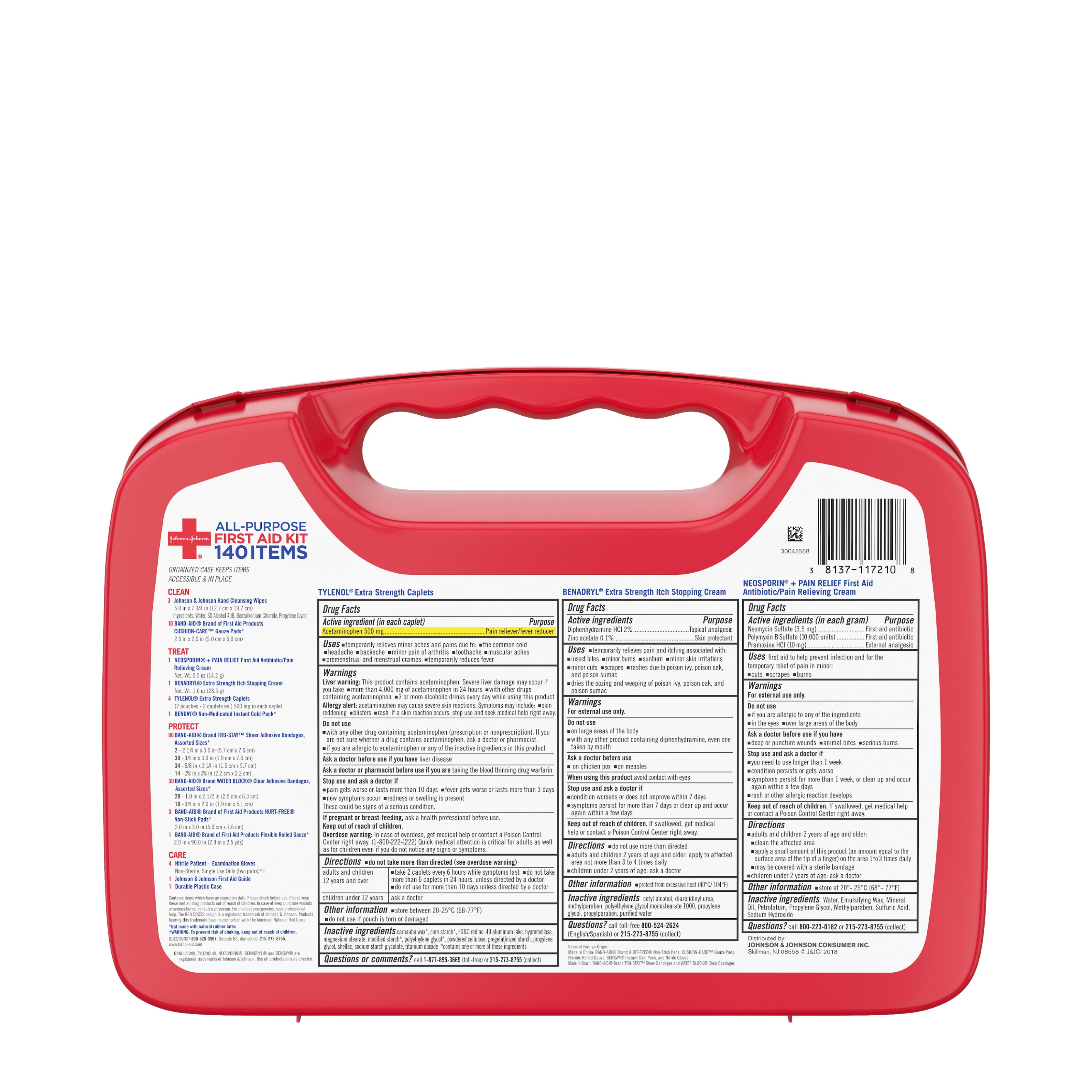 Johnson & Johnson All-Purpose Portable Compact First Aid Kit, 140 pc - image 5 of 14