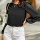 thumbnail image 5 of Tops para mujer Camisas Blusas Elegantes Camisas casuales de manga larga Moda Cómoda Blusa de cuello redondo de color sólido Odeerbi ODB-5, 5 of 7
