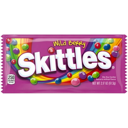 Skittles Wild Berry Bite Size Candy, 2.17 oz Bag